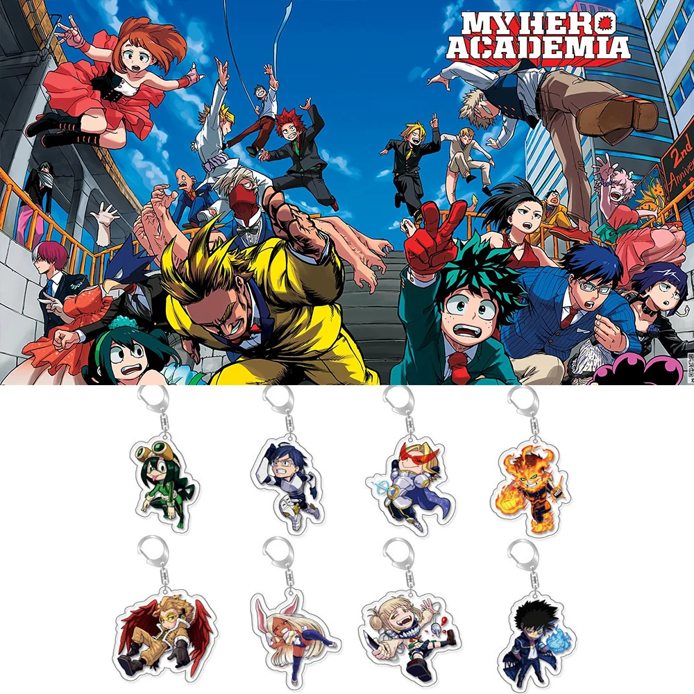 Anime My Hero Academia Key Chain My Hero One's Justice Character Decoration Car Key Pendant Boys and Girls Holiday Party Gift