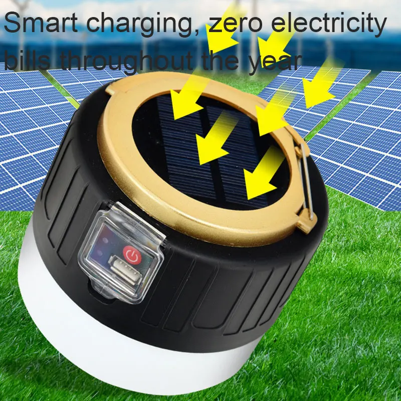 

Hand Crank Solar Camping Lantern High Brightness USB Rechargeable Bulb for Power Outages Hiking Fishing RERI889