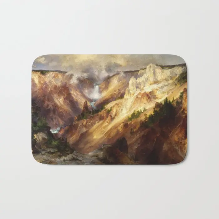 Антискользящий напольный коврик для ванной и туалета декоративный ковер в стиле