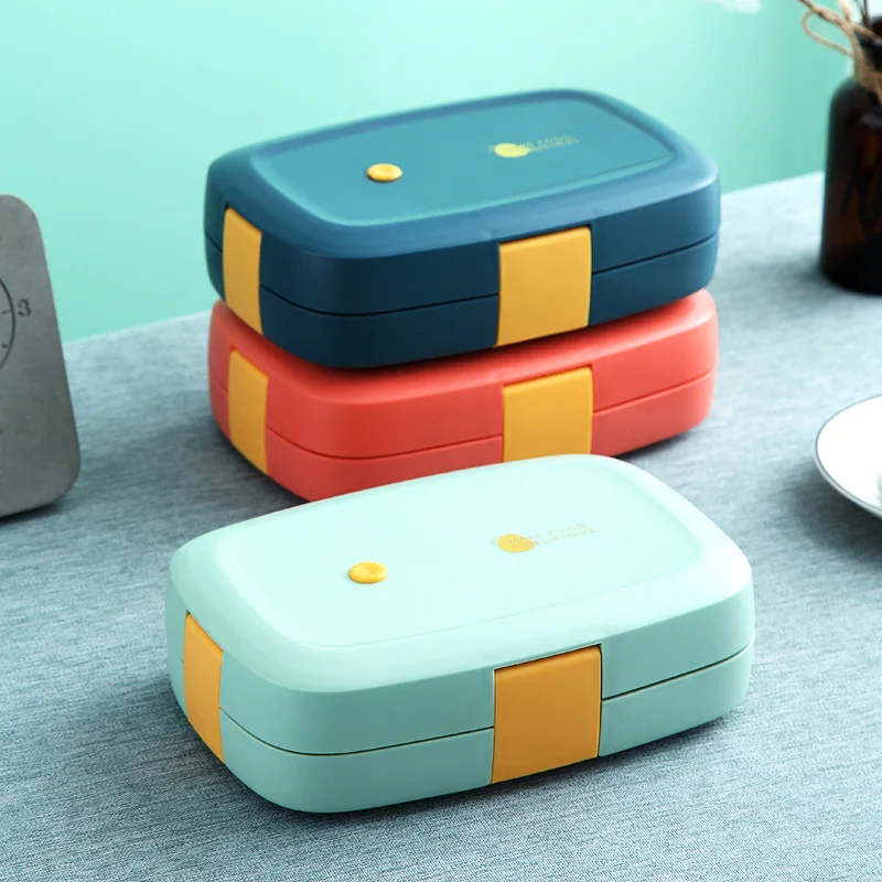 

304 Stainless Steel Insulated Lunch Box Can Be Filled with Water Portable Single Compartment Lunch Box Students INS Bento Box 1L