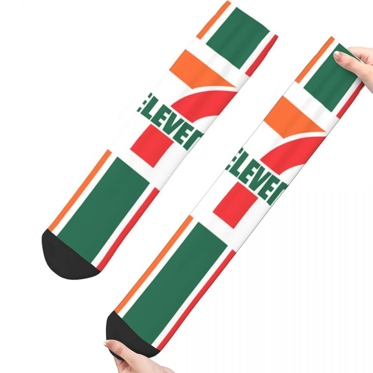 

Novelty Socks Seven Eleven Merch Unique Design Supermarket Logo Graphic Socks All Season Wonderful Gifts