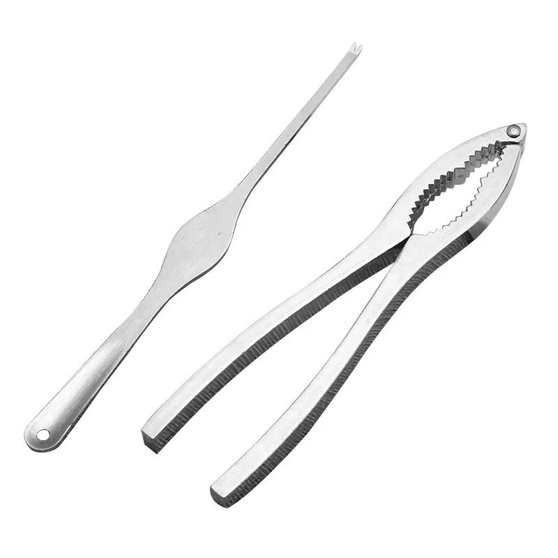 

Zinc Alloy Seafood Tools Set Including 1 Forks and 1 Lobster Crab Crackers Nut Cracker Set Seafood Tool Kit Nut Cracker Tool