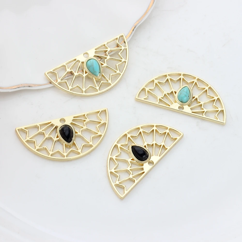 Очаровательный полукруглый соединитель из цинкового сплава 6 шт. | Украшения и