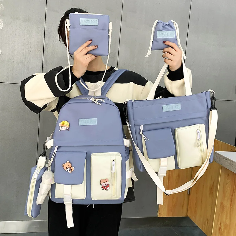 Водонепроницаемый холщовый рюкзак для девочек и мальчиков школьные ранцы