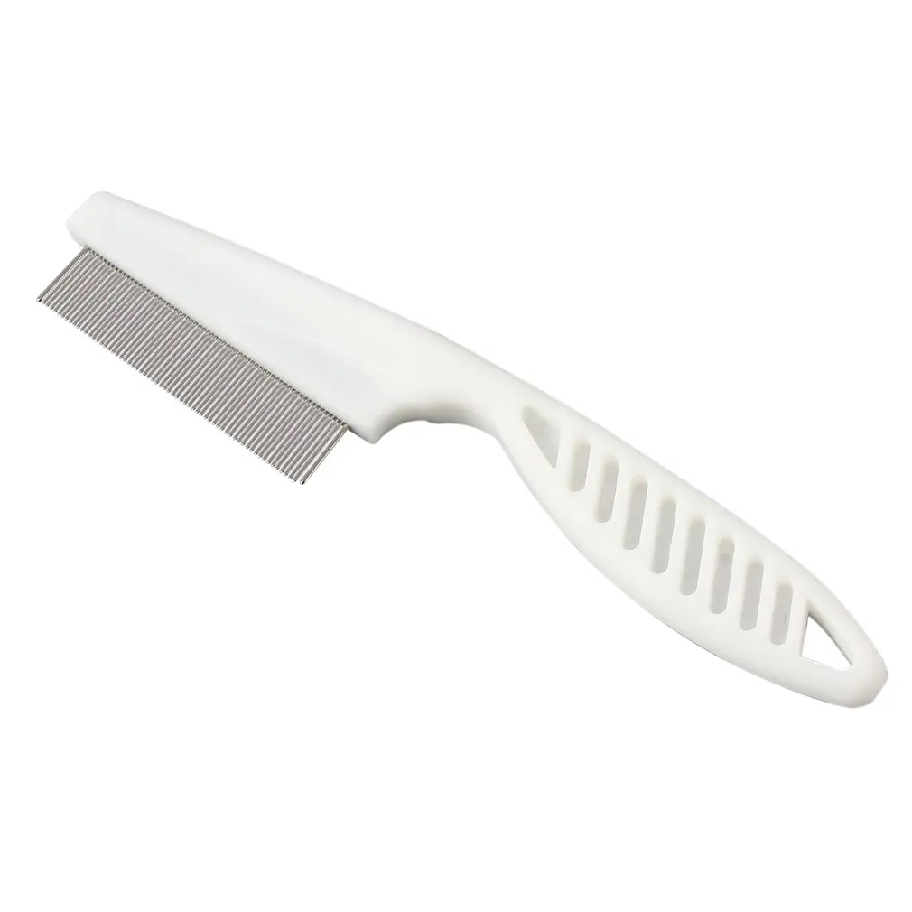 

Pet Dog Hair Flea Comb Stainless Pin Dog Cat Grooming Brush Comb for Head Lice Detection Multifunction Cleaning Tool