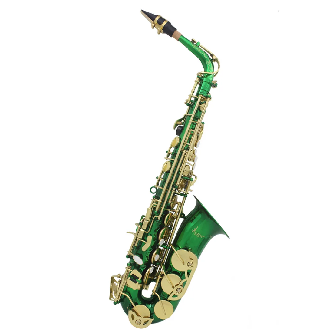 

Alto Saxophone green E flat alto Saxophone brass tube body Saxophone