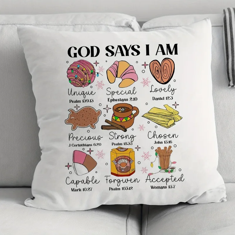 Современная квадратная декоративная наволочка с мультяшным принтом для дома и