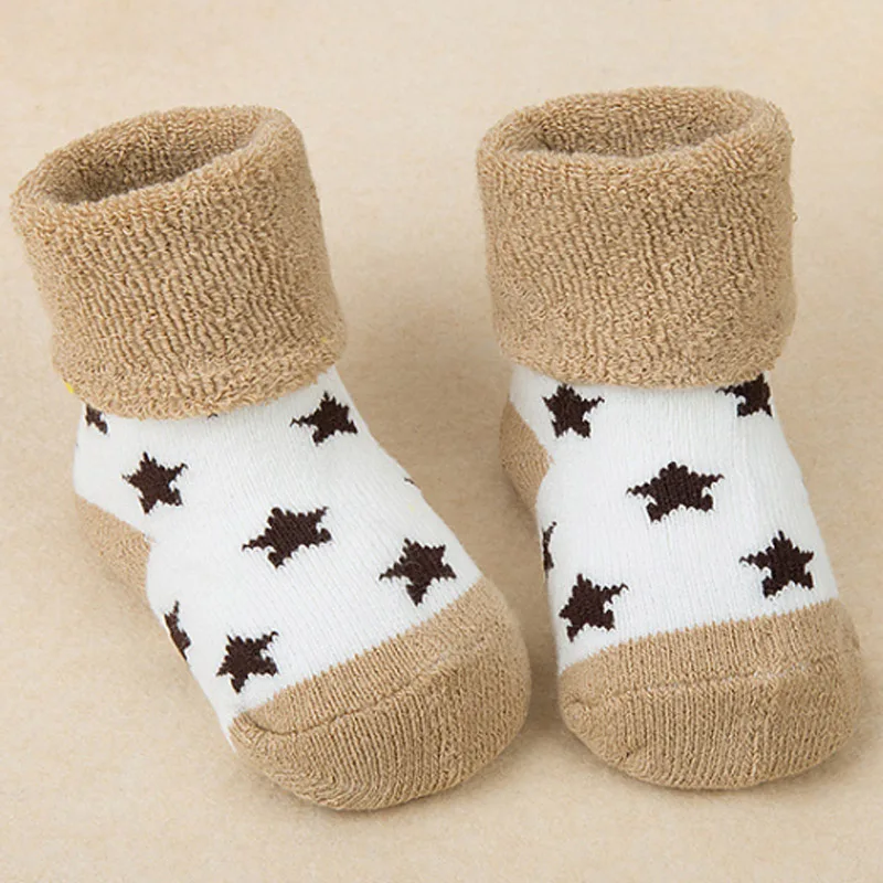 Детские Зимние Оригинальные детские теплые хлопковые носки для маленьких