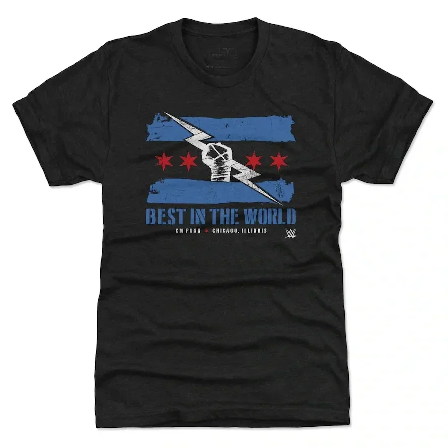 Camiseta deportiva CM Punk guerrera impresa en 3D en verano 2025, mejor manga corta CM Punk en blanco y negro para hombres (art.: 3920d3bc0d41b) - 3920d3bc0d41b