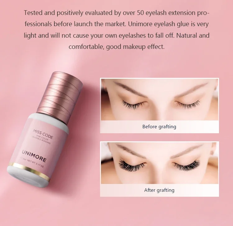 UNIMORE прозрачный праймер розовый клей для ресниц профессиональный Стандартный