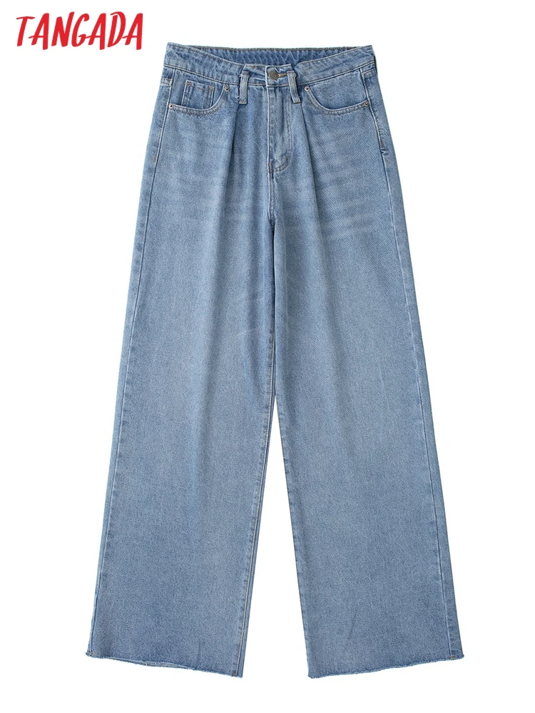 

Женские свободные джинсы Tangada, длинные брюки с карманами и пуговицами, модель JE112, 2022