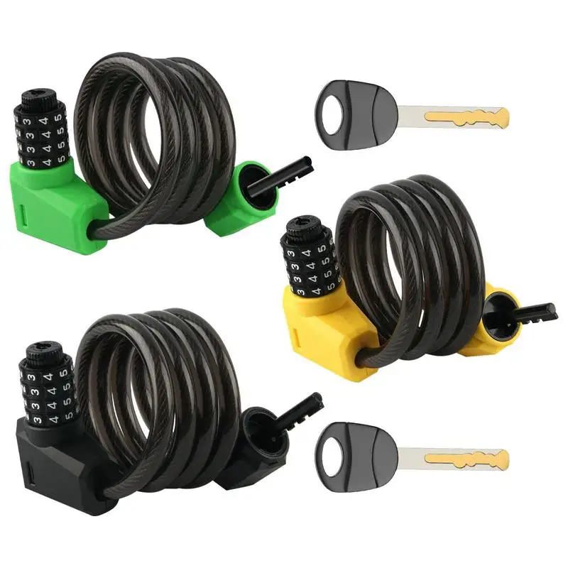 

Bicycle Lock With Light Code Lock Anti-theft Mountain Bike Lock Universal Steel Cable Lock LED Luminous Lock Bike Accessories