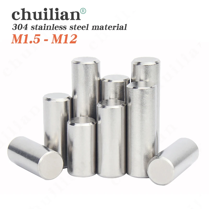 

M1.5 M2 M2.5 M3 M4 M5 M6 M8 M10 M12 GB119 304 Stainless Steel Solid Rod Bearing Parallel Cylindrical Positioning Roll Dowel Pin