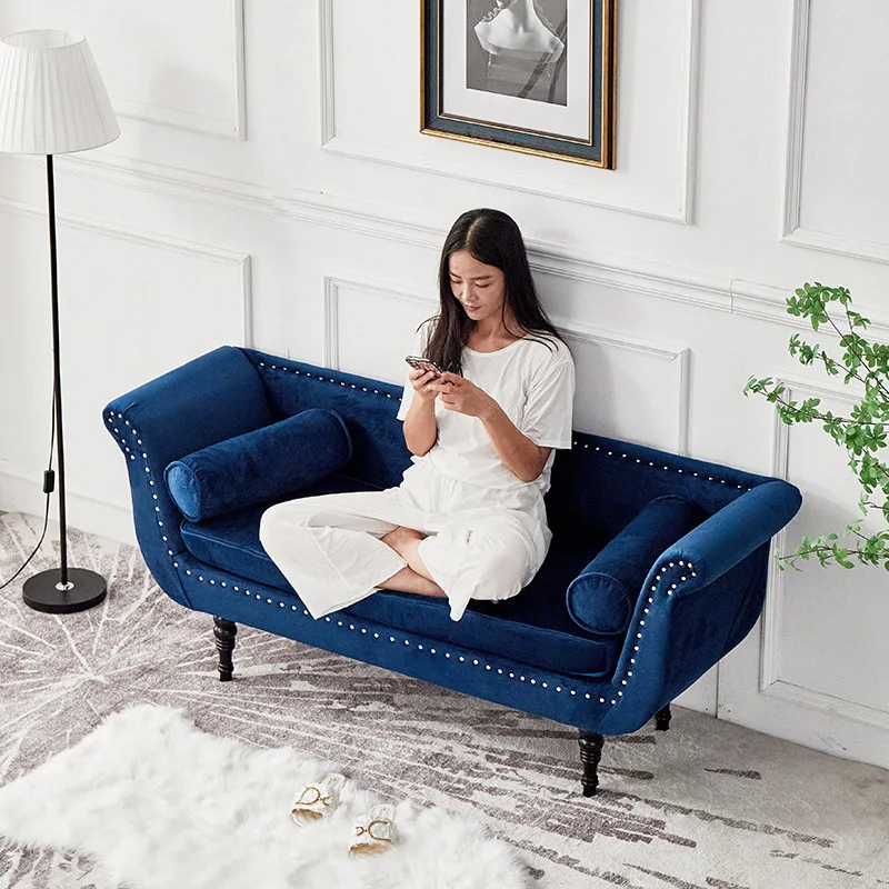 

Американский роскошный бархатный прикроватный табурет, Скандинавский дизайн для спальни, дивана, дизайнерский стул для смены дверей, домаш...