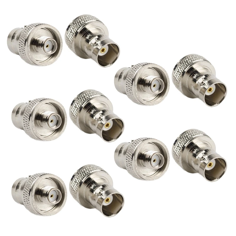 

10Pcs SMA Female To BNC Female Convert Adapter For Two Way Radio Baofeng UV-5R FD-880