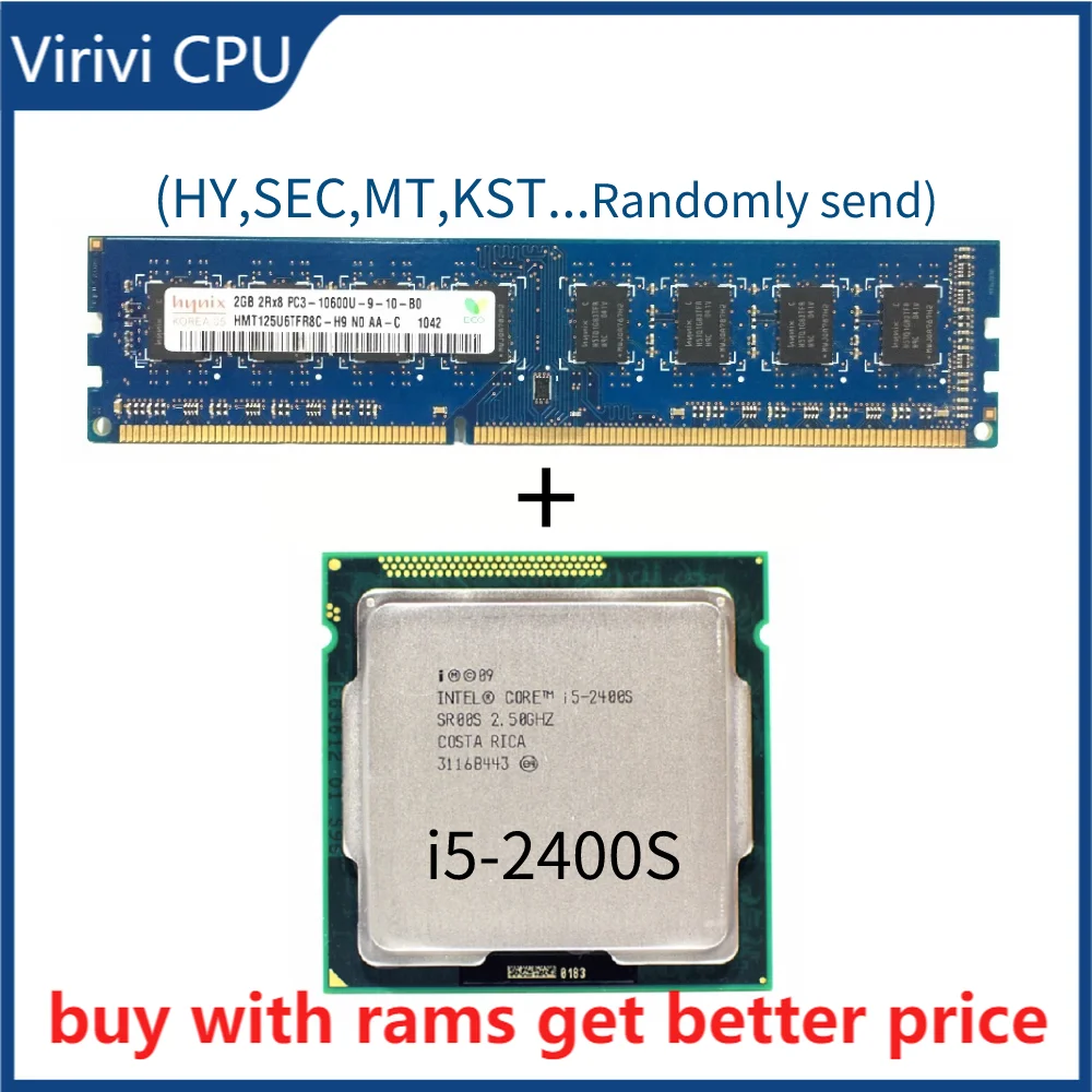 

DDR3 2G 1333 МГц с процессором i5-2400S 2,50 ГГц 6 Мб кэш-памяти LGA 1155 i5-2400S ЦП