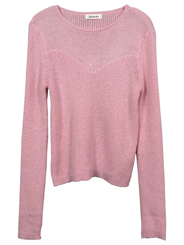 Осень/зима корейская версия новый пуловер с круглым вырезом и длинными рукавами