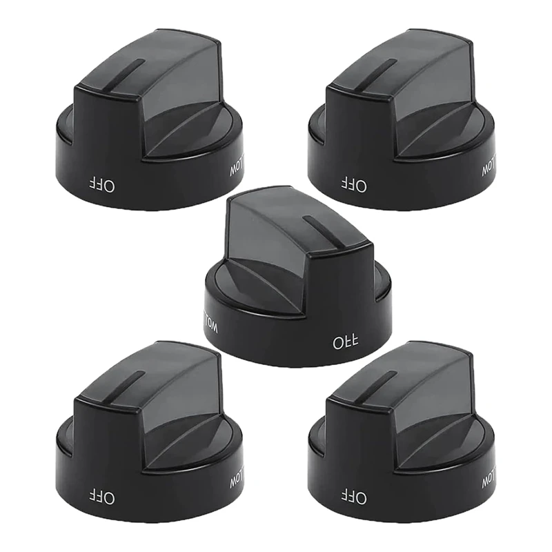 

(5 Pack) W10339442 Stove Knobs Fit For Whirl-Pool Gas Range Stove WFG524SLAS2, Replace PD00004340, Replace 2311008