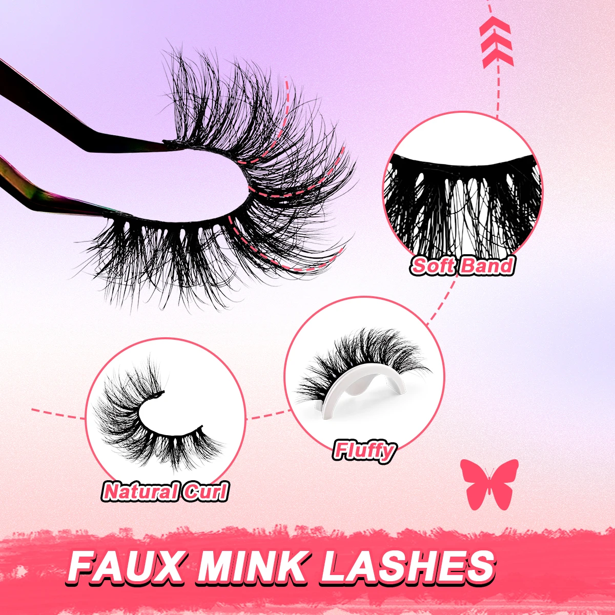 7 пар пушистых ресниц Натуральные Искусственные норковые накладные ресницы