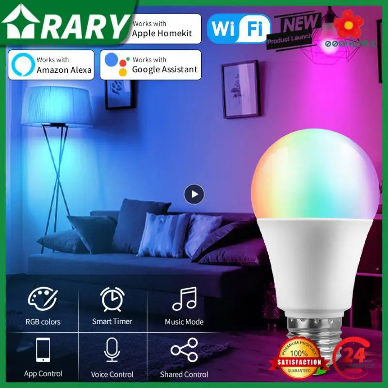 

Wifi Bulb 12w Smart Light Bulb Smart Home Dimmable Bulb Smart Home Accessories E27 Light Bulb Rgb Cold Warm Light