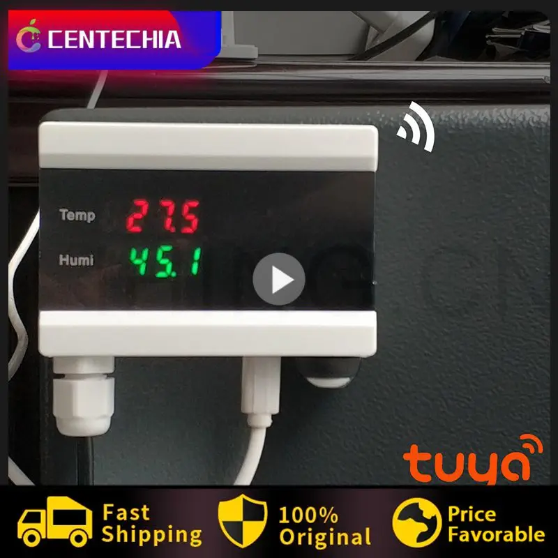 

Thermostat Hygrometer Sensor Led Backlight Black Intelligent Humidity Sensor Built-in Alarm Buzzer With Digital Display Wifi