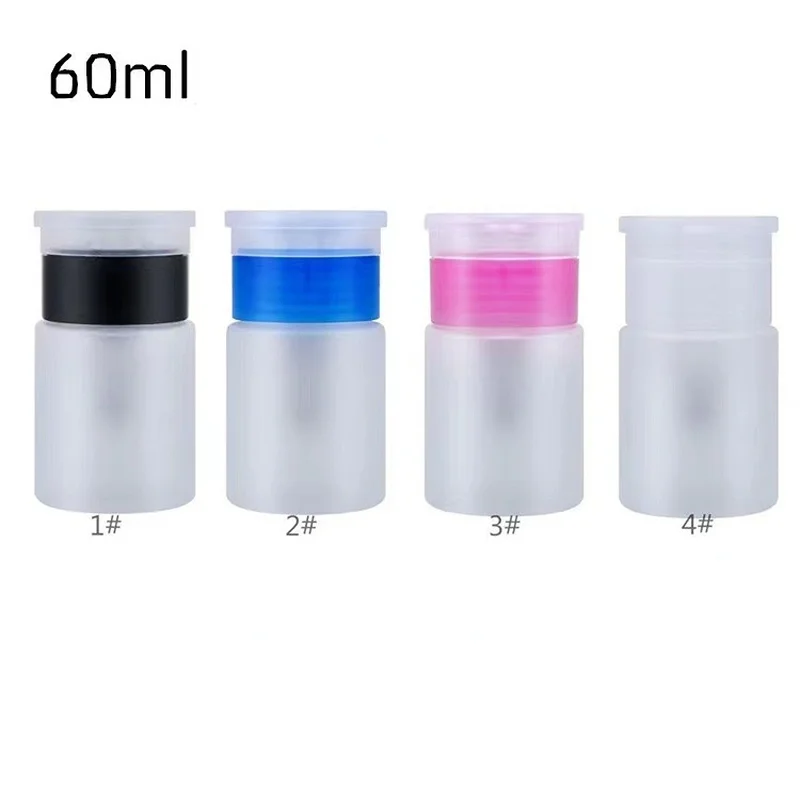 

60/150ml Empty Press Pump Dispenser Refillable Makeup Bottles Nail Polish Remover Cleaner Container Manicure Makeup Tools