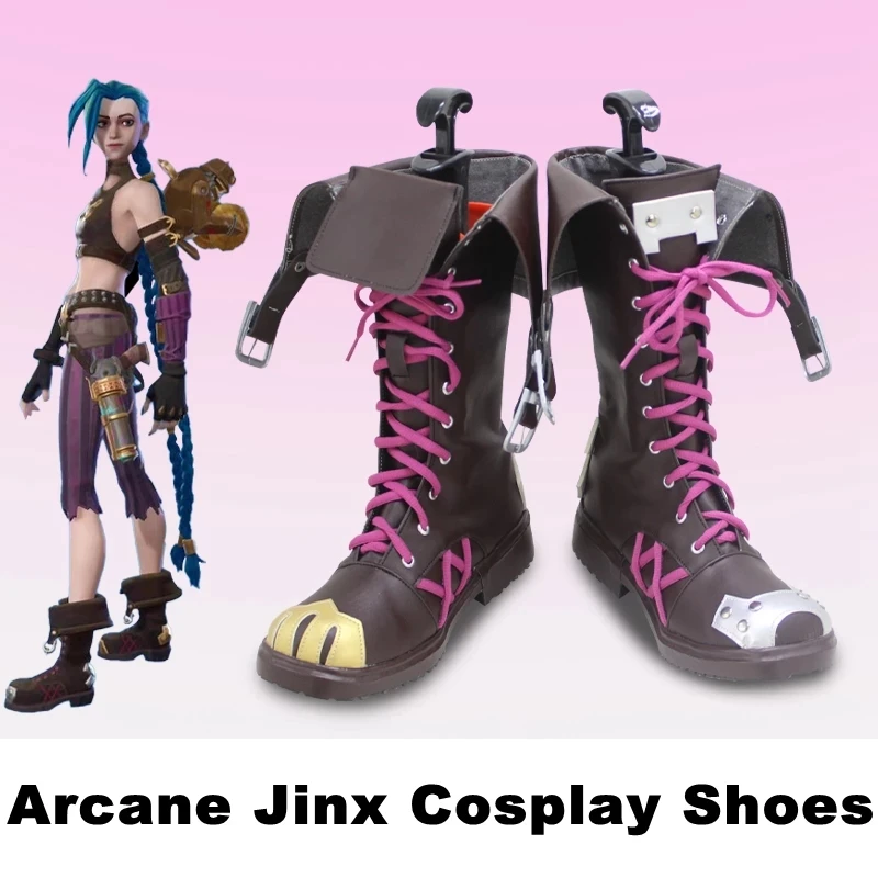 

New Anime Cosplay Props Game LOL Animation Arcane Jinx Custom Boots Halloween Carnival Show Shoes 35-50 Adult Customizable