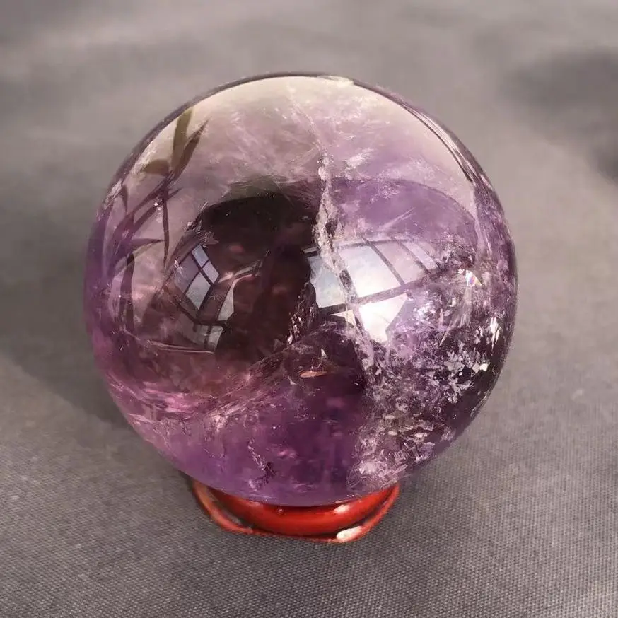 

Natural Amethyst Ball Polished Globe Massaging Ball Reiki Healing Stone Home Decoration Exquisite Gifts Souvenirs Gift