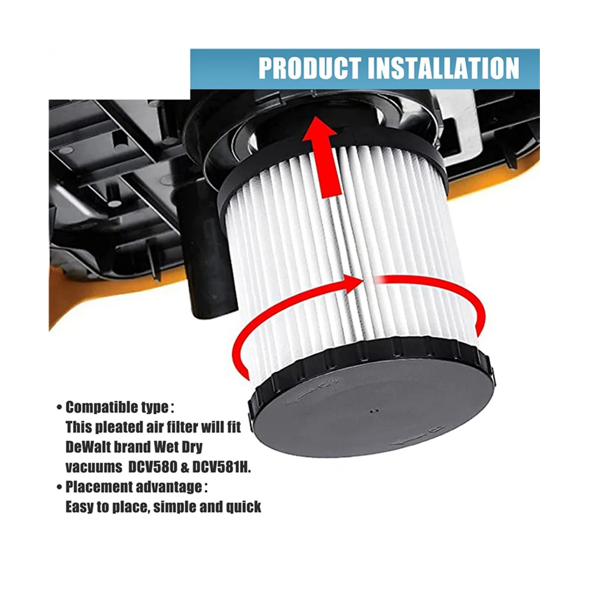 4 упаковки DCV5801H Сменный фильтр Hepa для DCV580 и DCV581H/DCV5801H вакуумный