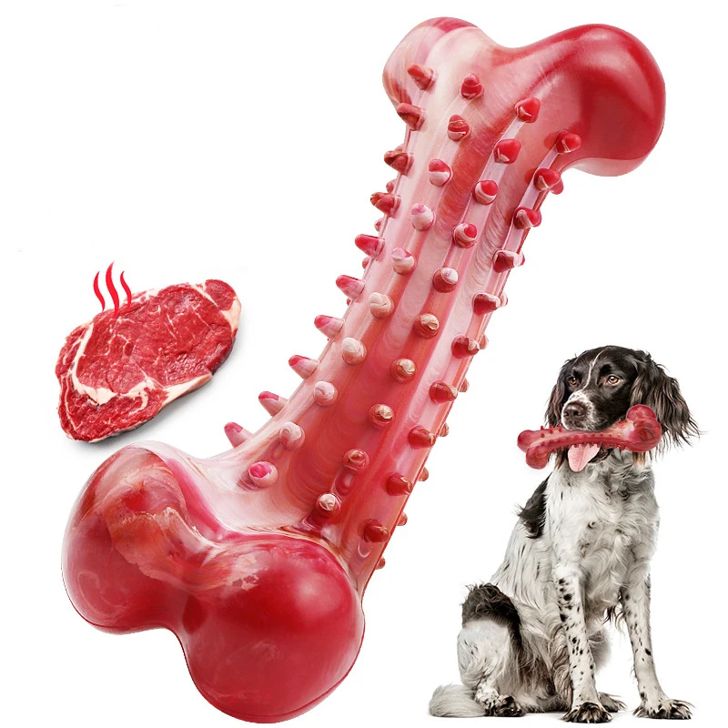Dog Toy  bone dog toy bite-resistant natural rubber chewing 