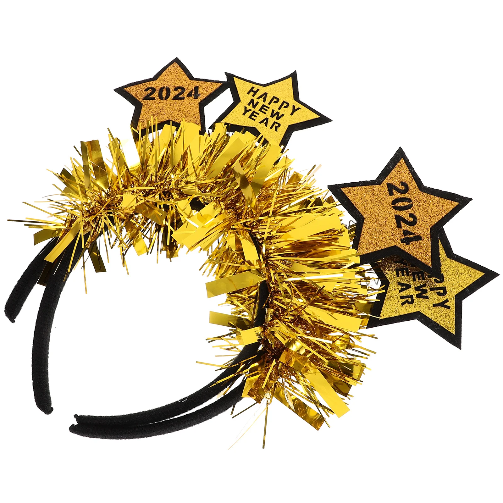 

2pcs 2024 New Year Headband New Year Hair Clasp Glitter New Year Star Headband for Party