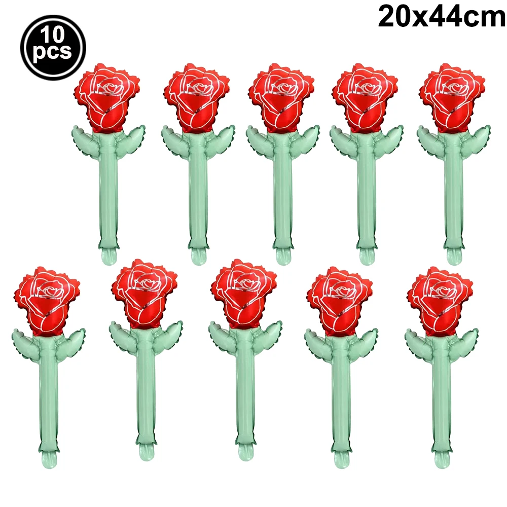 

Розовые воздушные шары с розами, набор из 10 штук