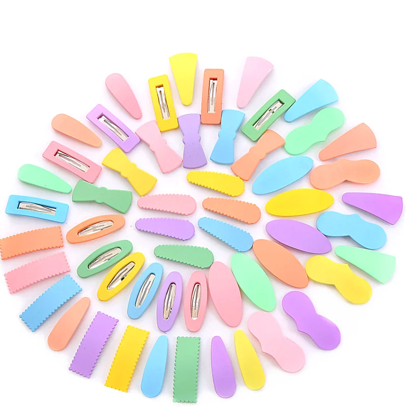 

10/20pcs Wave BB Hairclips Water-Drop Hairpins Heart Rectangle Macaron Color Hair Clips Diy Jewelry Making Hair Clip Accessories