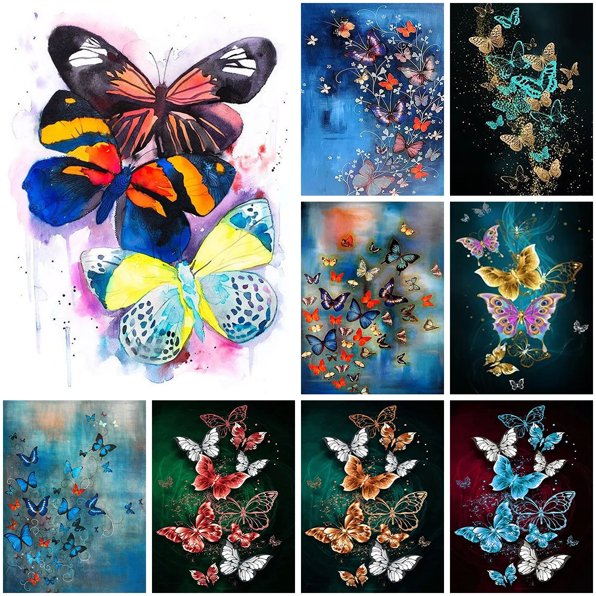 

5d алмазная живопись «сделай сам», узор бабочки, цветов, вышивка крестиком, пейзаж, алмазная вышивка, украшение для дома, мозаика