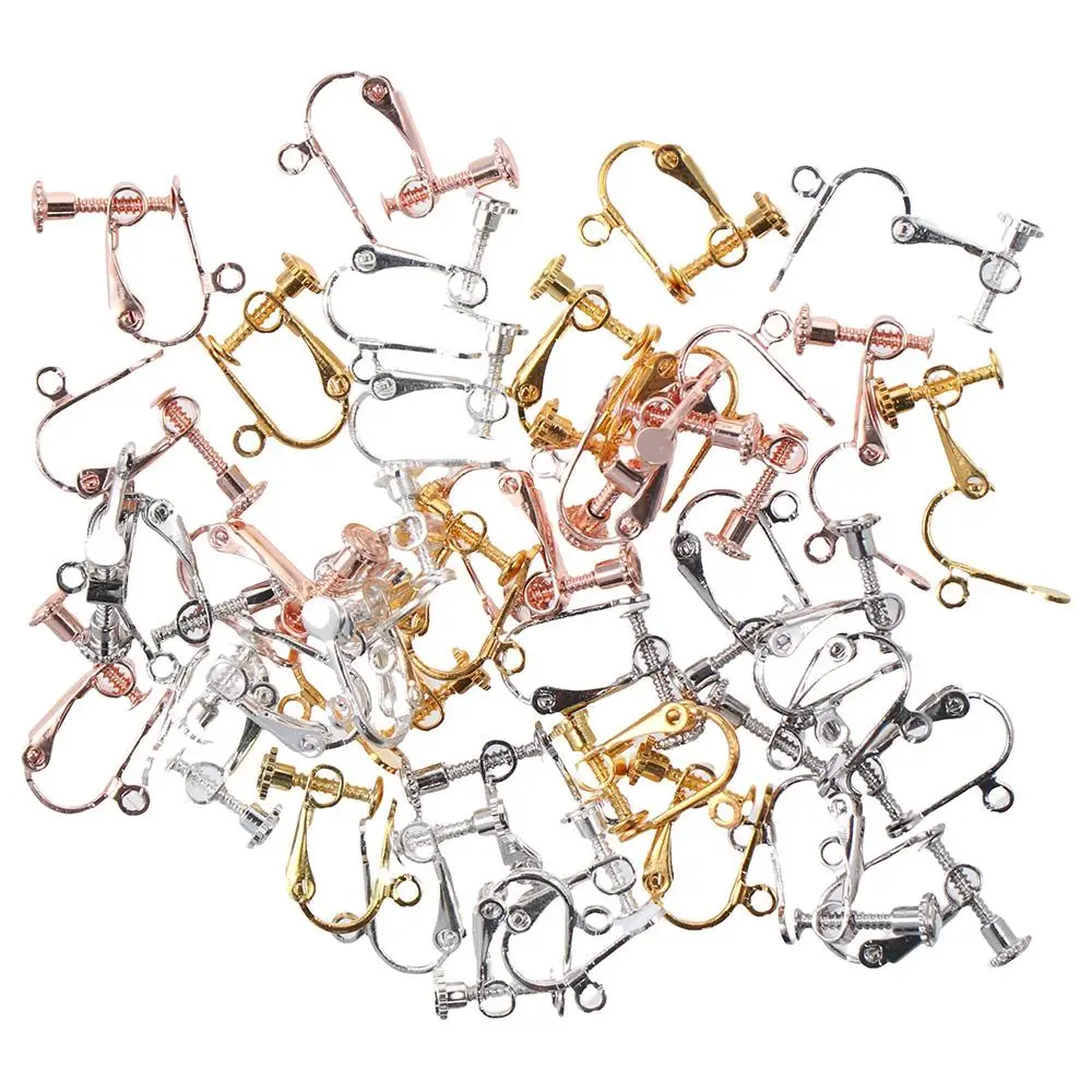 

silver,gold,white, rose gold Earring Ear Wire stainless steel Plated Screw Handmade Crafts Lovers