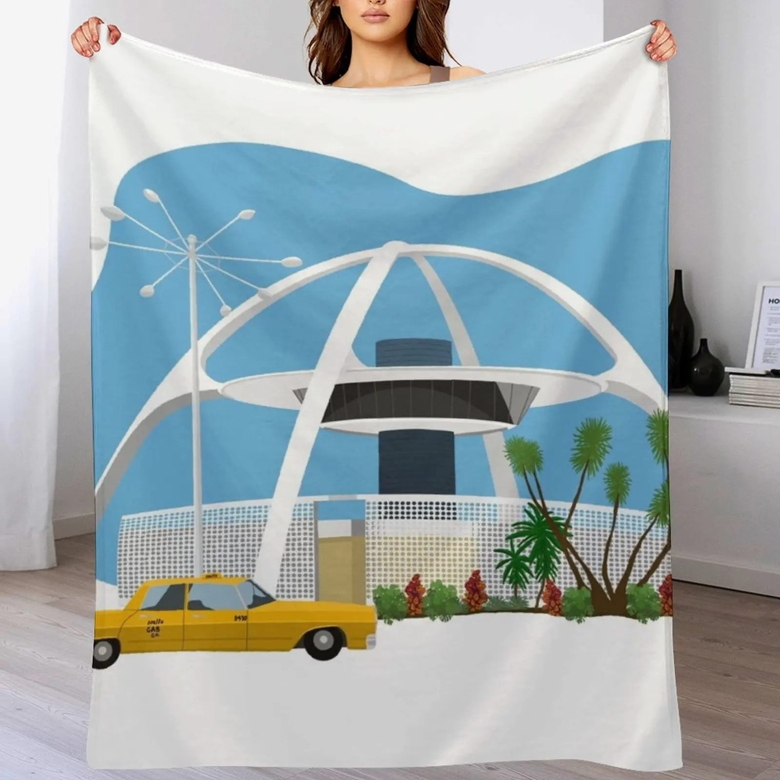 LAX тема строительства аэропорта Googie плед одеяло кровать детская кроватка белье