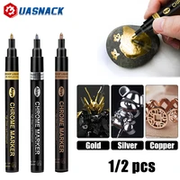 metal pen gold and silver resin drawing pen acrylic paint diy epoxy resin mold high gloss permanent marker pen mirror chrome pen