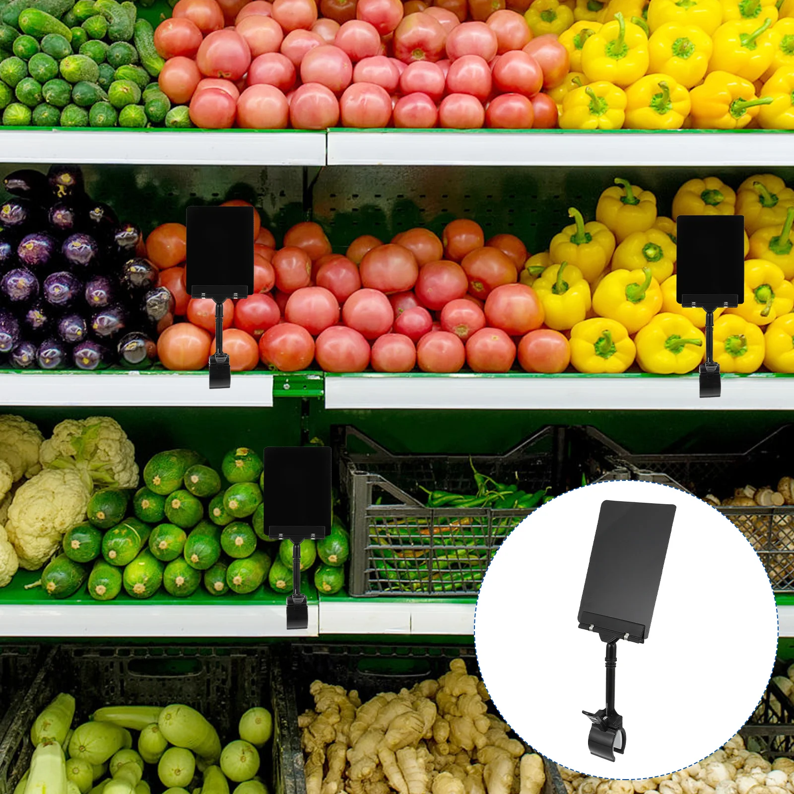 

PVC Fruits Price Tag Holder Supermarket Price Tag Clip Price Board Holder
