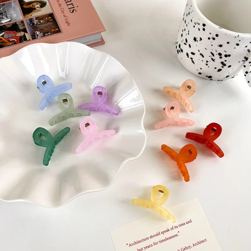 Заколка-краб Женская акриловая элегантный зажим для волос карамельных цветов