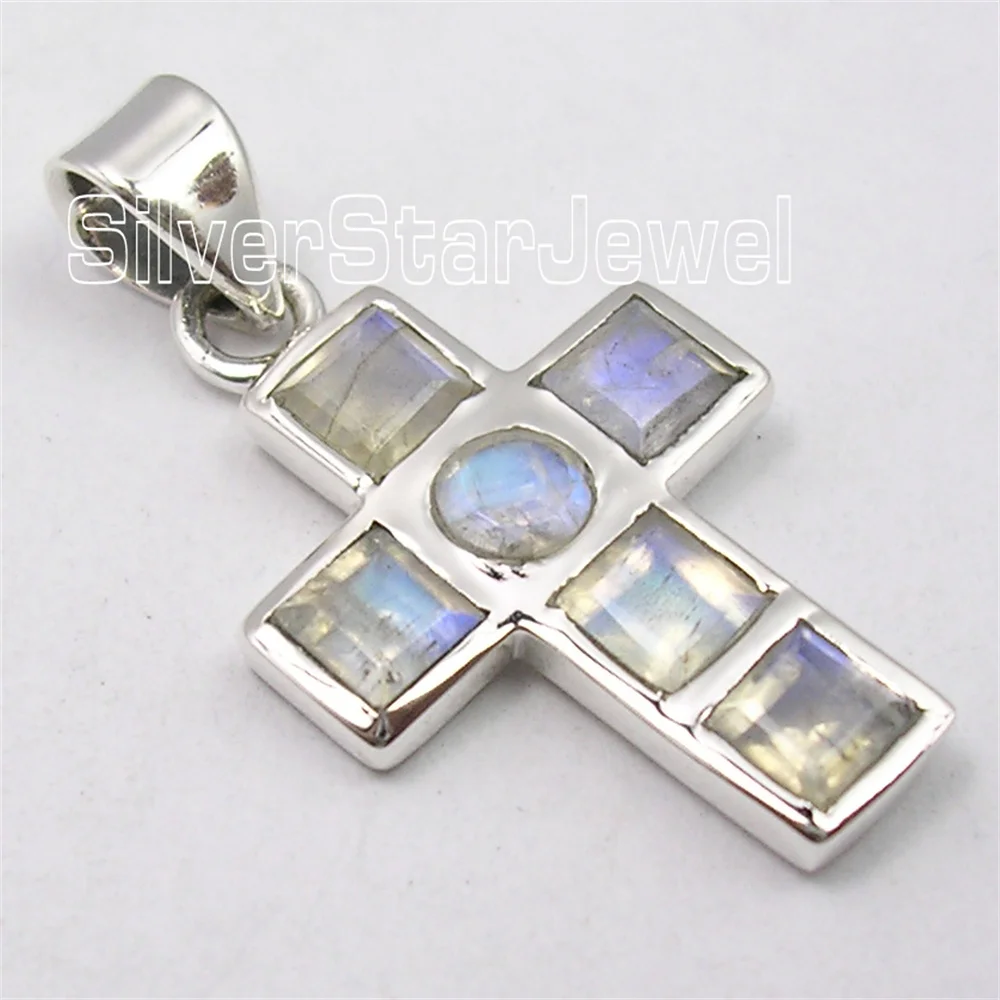 

Many Color India Semi-precious Stone Pendant 1.2"