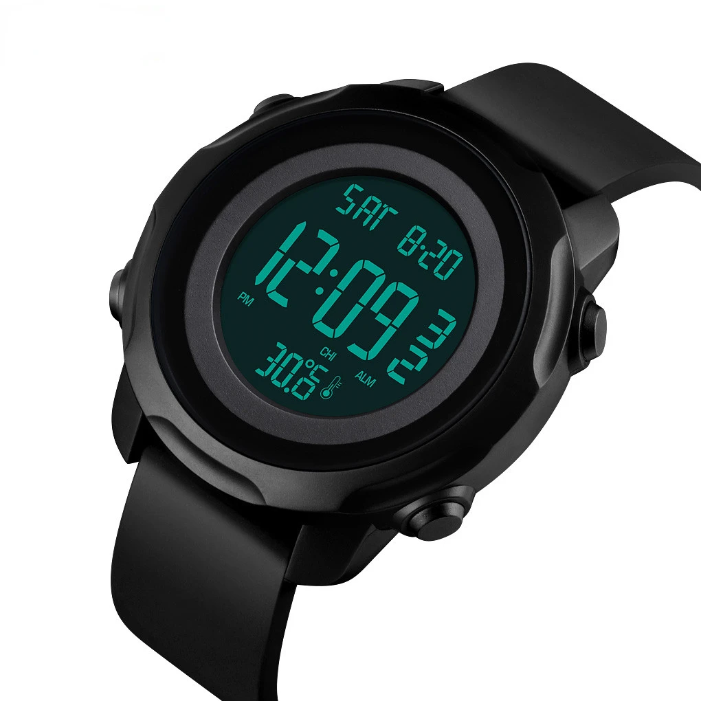 

Body Ambient Temperature Mens Watches Fitness 2 Time Digital Men Wristwatches Waterproof Healthy Tracker Montre Homme