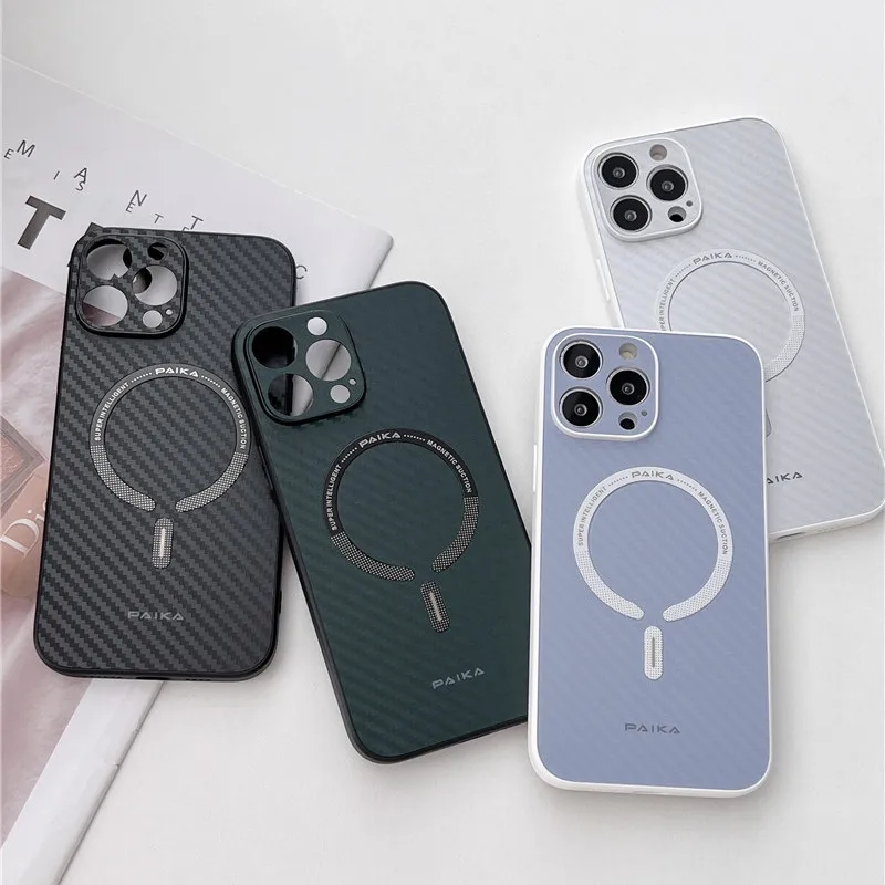 

Suitable for Iphone13pro Mobile Phone Shell Apple 12 Magnetic Support Pop-up Window Carbon Fiber Pattern PC Soft Edge Apple 13