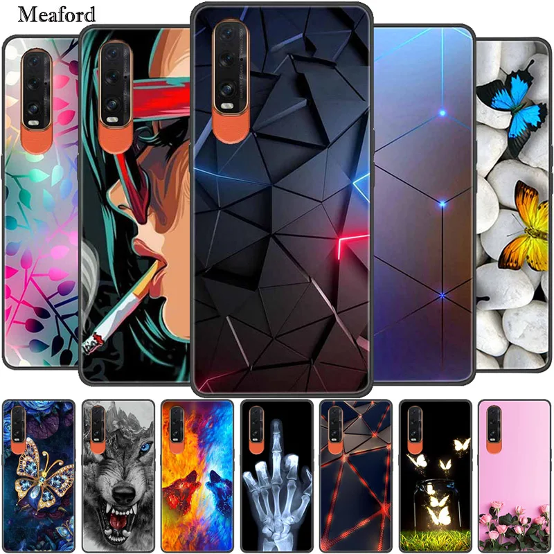 Чехол для OPPO Find X2 Pro, Мягкий Силиконовый ТПУ чехол с животными для телефона OPPO Find X 2 Pro, чехол для FindX2 CPH2025 Coque