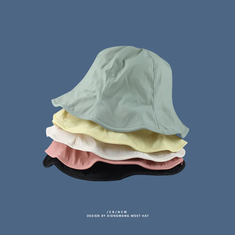 

Шапки женские кружевные в Корейском стиле, индивидуальные однотонные Панамы с куполом, маленькие свежие Солнцезащитные шапки