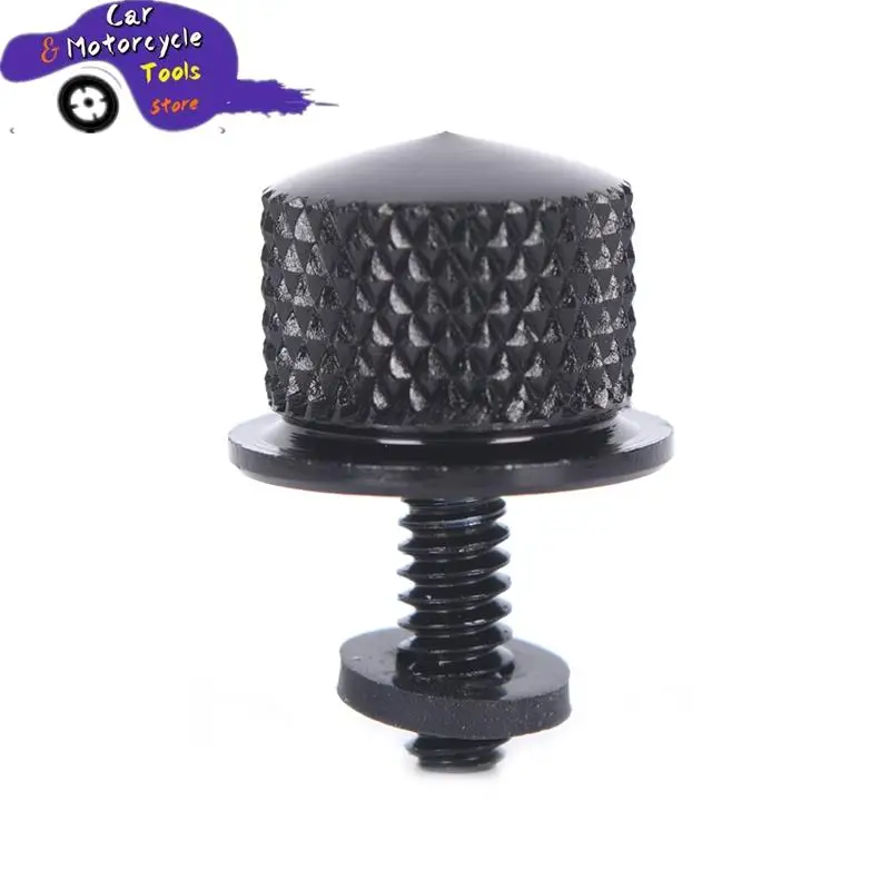 

1/4"-20 Thread Knurled Head Screws Cap Rear Seat Quick Mount Bolts Touring Softail Dyna Sportster XL 883 1200 Custom