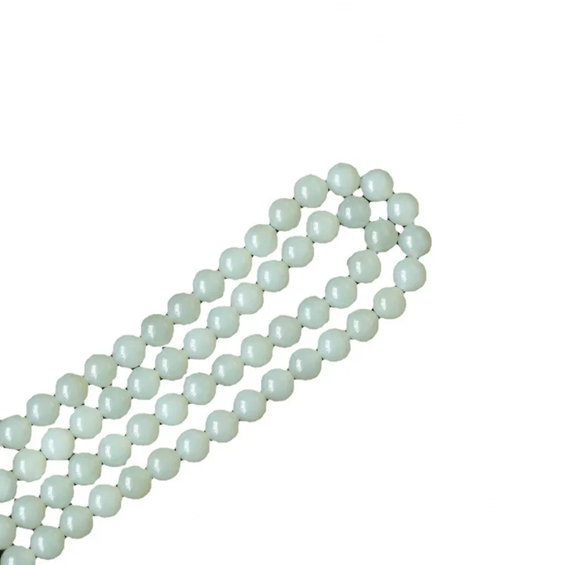 Hetian Jade Qiemo голубые бусины 108 Qinghai материал 8 мм прозрачная вода