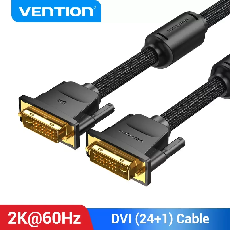 

NEW2023 DVI Cable Male to Male DVI to DVI 24+1 Video Cable 1080P 2K Dual Link for Laptop Monitor Projector DVI-D Cord 1m 5m