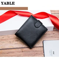 new multi functional wallet multiple card slots short coin purse business casual first layer cowhide large capacity mens wallet
