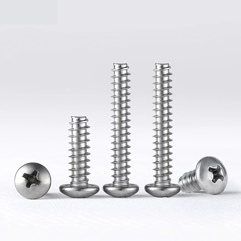 Саморезы из нержавеющей стали Phillips с круглой головкой и плоским хвостом 304.