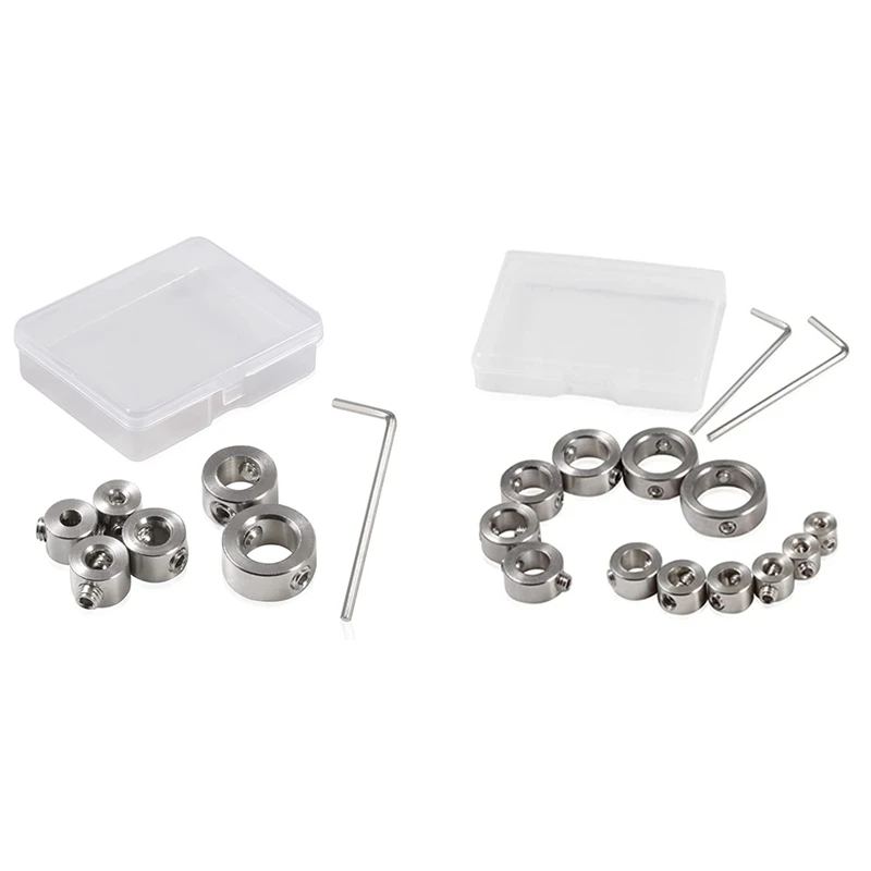 

Drill Bit Depth Stop Collar Set Includes 304 Steel Stop Bit Collar Set Drill Tool Hex Wrench With Storage Box